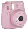 Fujifilm Фотоаппарат Instax Mini8 Plus с объективом и оригинальным ремешком Strawberry INS MINI 8P STRAWBERRY крупным планом