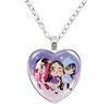 K-POP Demon Hunters Heart Time Gem Necklace, Cute Cartoon Jewelry for Fans, Perfect Birthday Holiday Gift for Girls