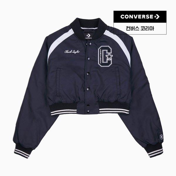 Converse Внешняя куртка в стиле ретро Chuck Graphic Varsity, черная 10027978 A01