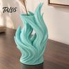 Unique Sculptural Art Vessel 3D Printed Flame Vase, Decorative Vase for Dried Flowers, Flower Holder Artistic Tabletop Home Living Room Decor Durable