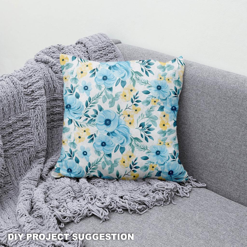 Royal Samt Stoff Polyester Zum Nähen - Motiv Blumen - Rdx2468