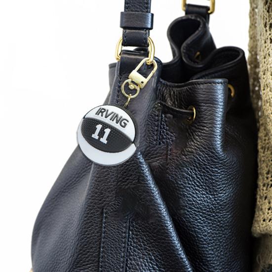 Keychain Pendant 3D Basketball Pendant Stainless Novelty Silicone Color Matching Schoolbag Shoulder Bag Decoration Pendant Keyring