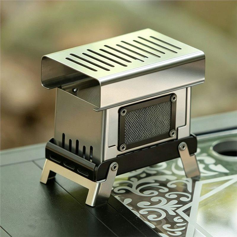 J1UL1N Camping Outdoor Mini Incense Burner Portable Firewood Ornament Observing Fire Carbon Stove Aromatherapy