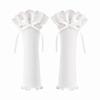 1 Pair Long Length Ruffle Sleeves For Women Elastic Ruffle Cuff Lace Elbow Sleeves  for Women