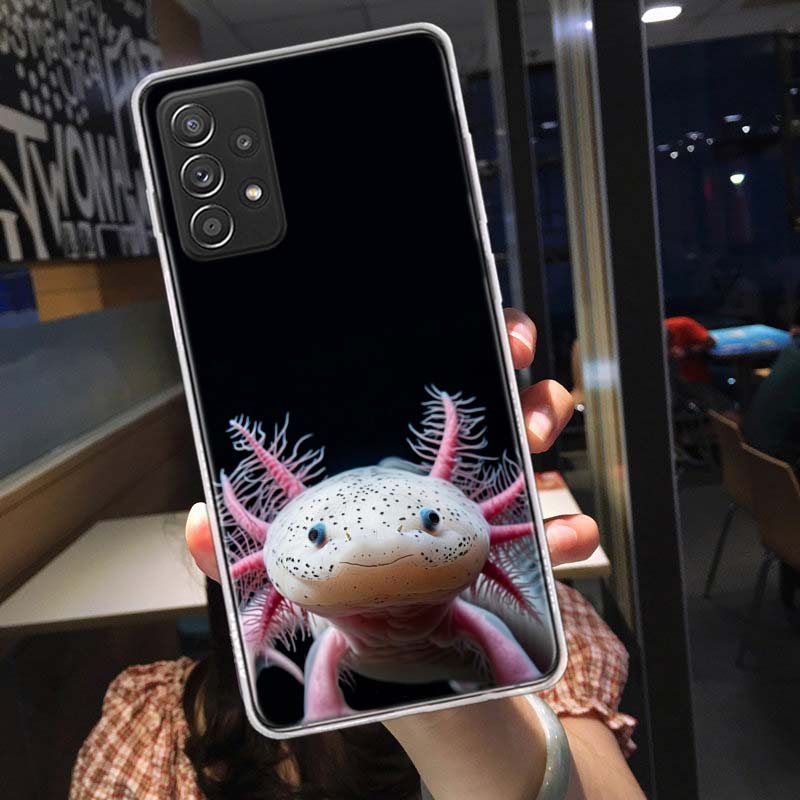 Чехол для телефона "Улыбающаяся саламандра" для Samsung A54 A57 A37 A17 A14 A15 A12 A24 A34 A55 A35 A25 A52S A07 A05S A04S A22 A32 A72 Galaxy