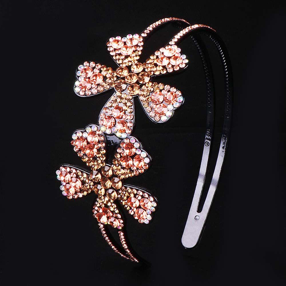 Domand Hair Hoop With Gear Flower Headband Korean Hairbands Rhinestone Headband Women Hair Hoop