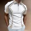 Casual Men's Fashion Printed Short Sleeve POLO Shirt T-shirt