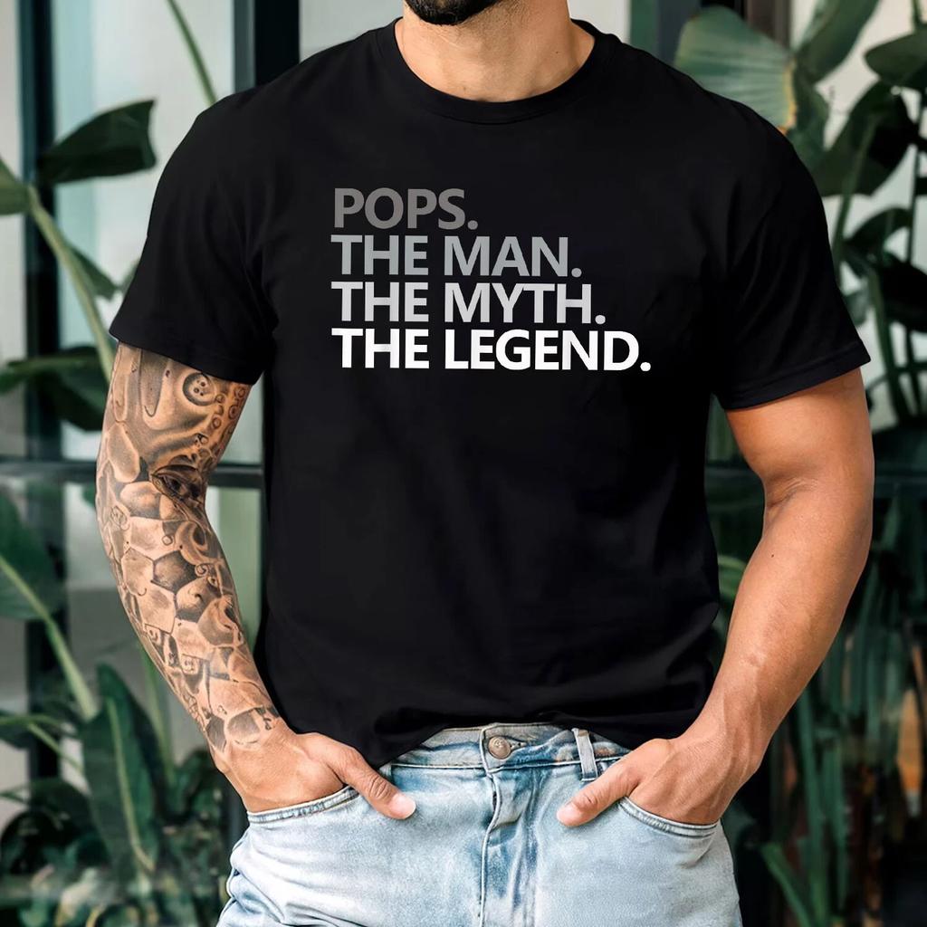 Pops the Man the Myth the Legend Shirt Grandpa Father’s Day Gift Unisex