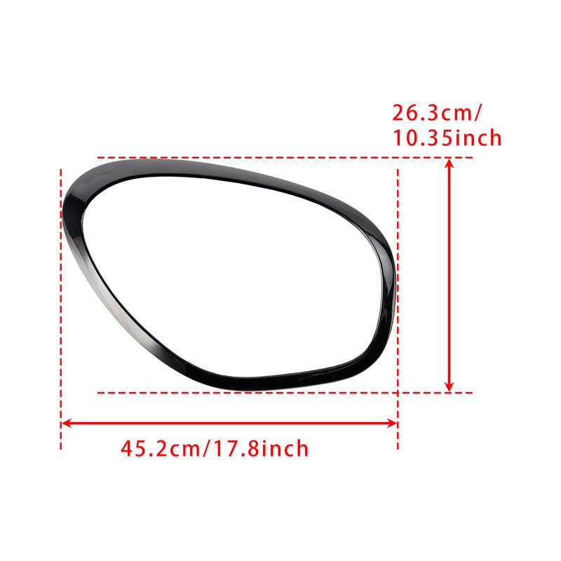 Artudatech 2pcs Gloss Black Headlights Ornamental Ring For Mini Cooper Countryman R60 Car Accessories