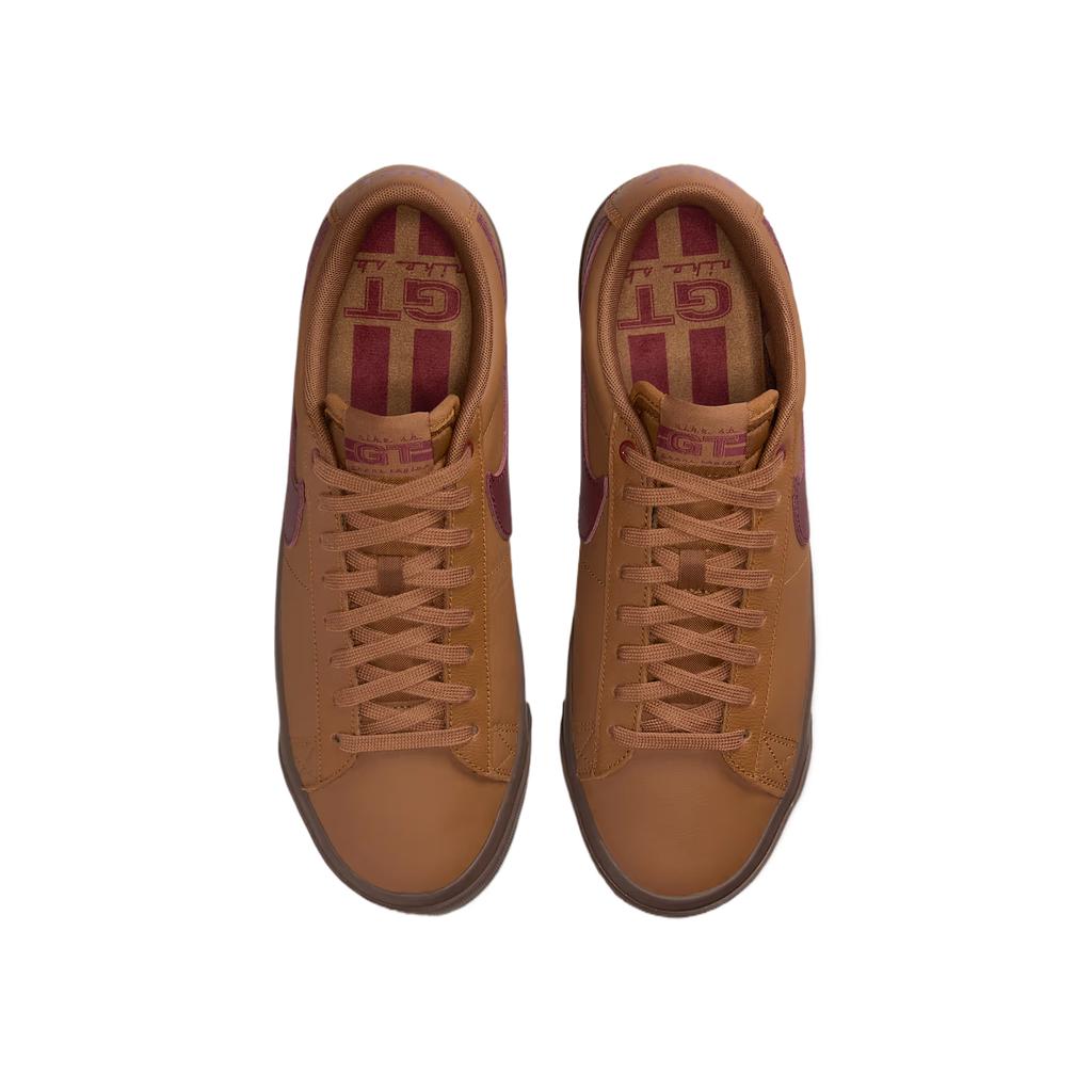 Nike Zoom Blazer Low Pro GT SB Светло-рыжий Темно-красный Мужские Кроссовки Коричневый Резиново-желтый DV1226-200