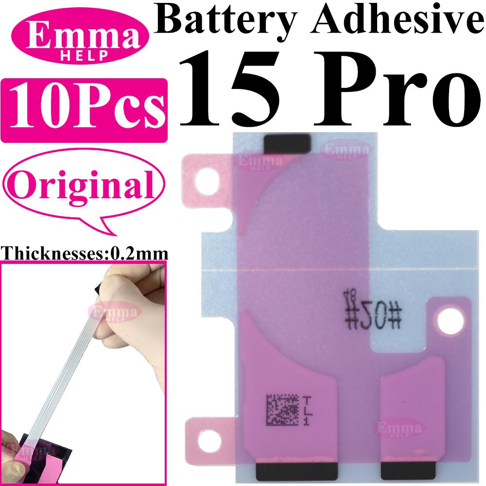 EmmaHelp 10 шт. Наклейка на аккумулятор для iPhone 17 Pro Max 17Air 16 16E 12 13 14 Plus 15 Клейкая лента для аккумулятора Запасные части