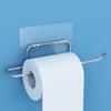 Self Adhesive Stainless Steel Toilet Paper Holder/Tissue Paper Roll Holder for Bathroom/Bathroom Accessories (Chrome - Pack of 1)