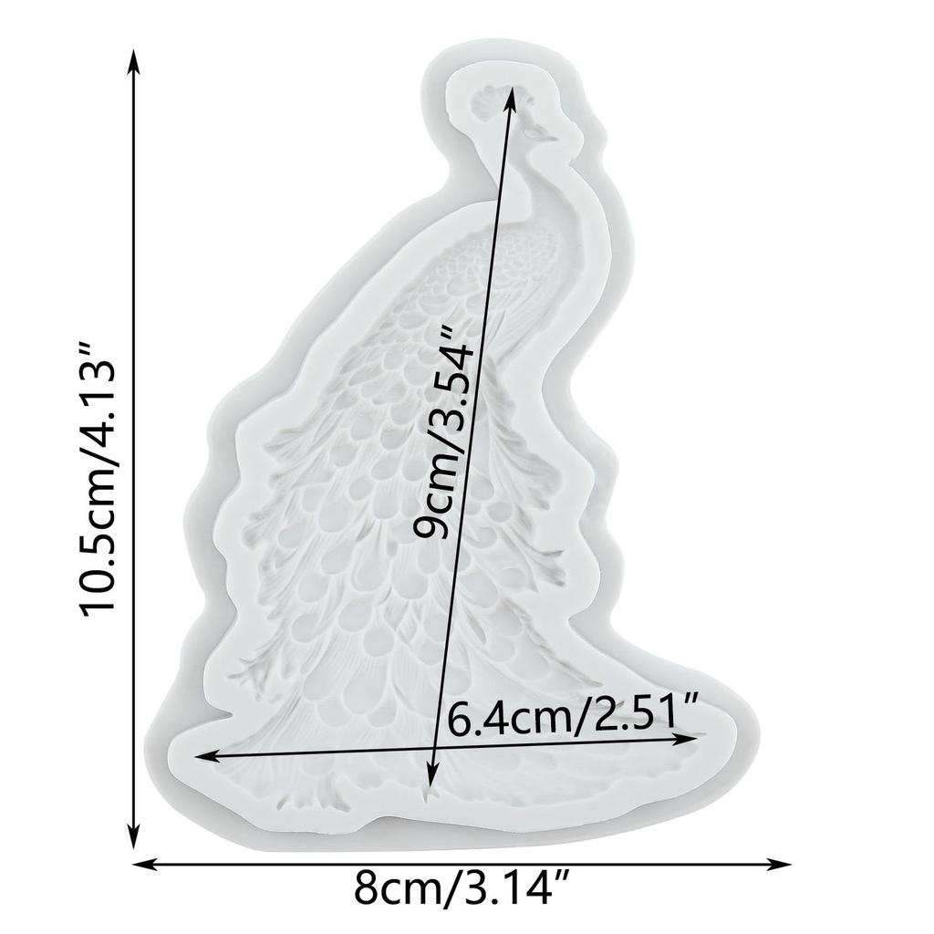 Силиконовая форма Павлин Формы для мастики Павлин Инструменты для украшения торта Тематический торт Десерт Украшенная форма для шоколадных конфет
