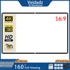 VEIDADZ 60-200 Inch Portable Foldable Projector Screen High Density White No Creases Soft Projection Screen 16:9 Indoor