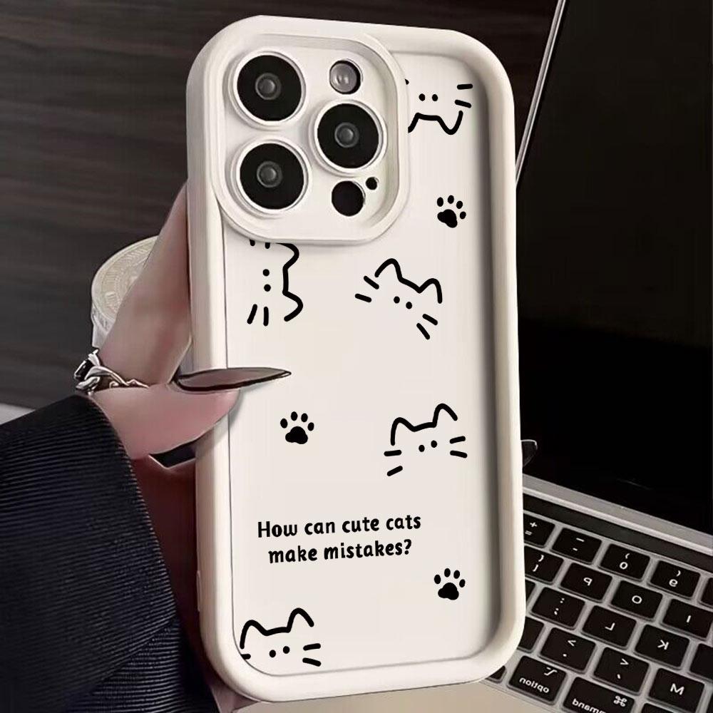 Милый Чехол для Телефона с Рисунком Кошки и Собаки для Xiaomi Redmi Note 14 13 12s 12 11 10 9s 9 8 7 Turbo 4 Pro Plus 4G 5G Мягкий ТПУ Задняя Крышка