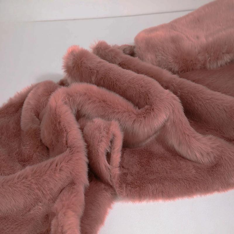 50x180cm Flush Artificial Fur Thickened Imitation Fox Fur Grass Faux Fur Fabric for Counter Decoration Carpet Clothes Scarves