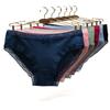 Ladies Pantites Cotton Underwear Women Sexy Low Rise Solid Lace Hipster Briefs Knickers Lingerie Lot 6 PCS