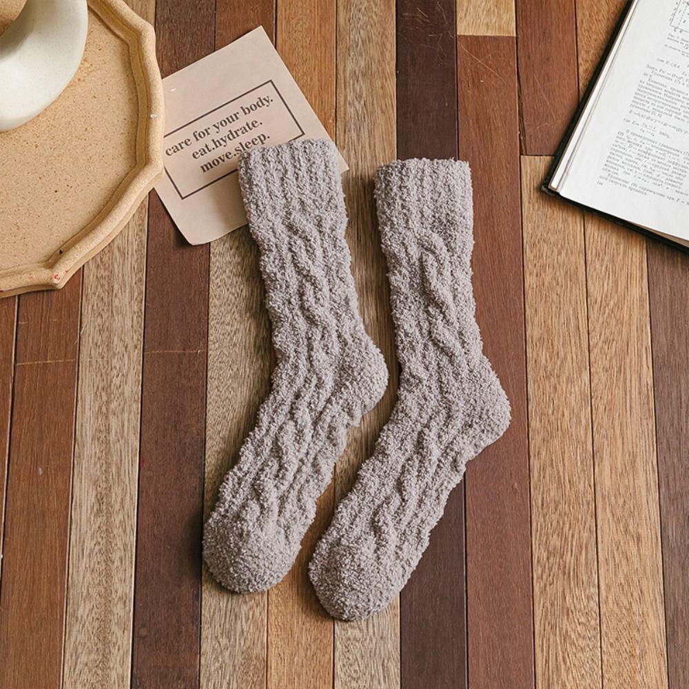 Утолщенные дышащие удобные теплые носки средней длины Harajuku Hosiery Coral Velvet Man Socks
