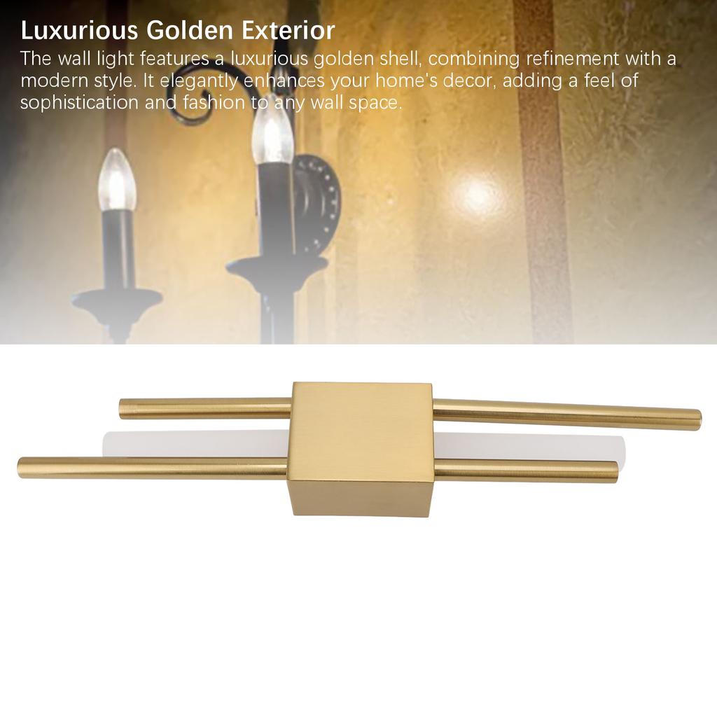 Wall Sconce Iron PC Modern Hardwired Wall Mounted Lamp Lighting Fixture for Bedroom Living Room Hallway Golden