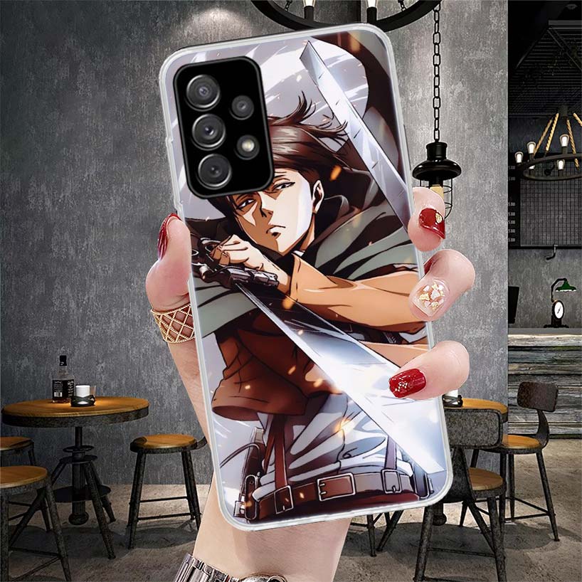 Чехол для телефона Titan Attack Levi для Samsung Galaxy A12 A22 A32 A52 A72 A02S A51 A50S A71 A70 A31 A20S Note 20 Ultra S10 A10S Galaxy