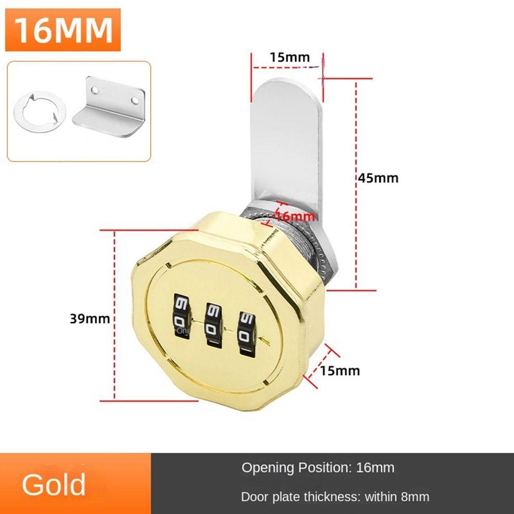 3-цифровой кодовый замок для шкафа, ящика, почтового ящика, шкафчика, мебели, противоугонный замок из цинкового сплава