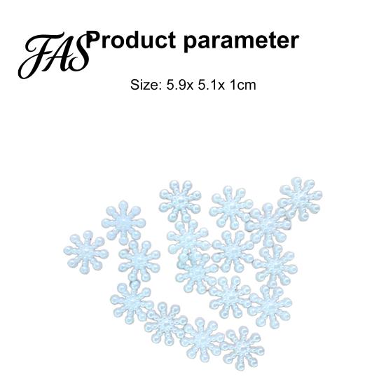 Snowflake 100Pcs Decorations Attractive Wear-resistant Cute Faux Pearl Decoration DIY for Christmas
