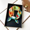 70 * 70 Four Seasons Available New Women'S Small Square Scarf, High Grade Letter Printed Scarf, Professional Scarf, Satin Scarf