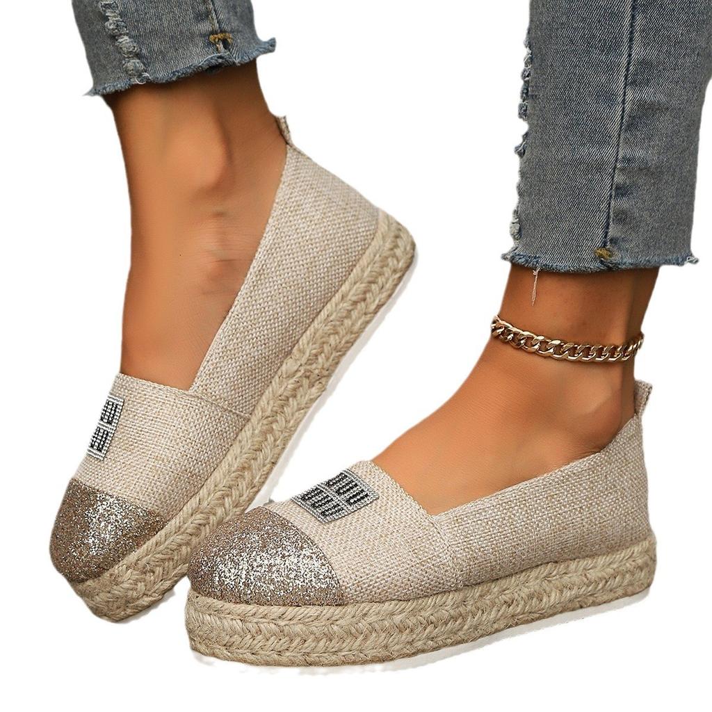 Обувь для рыбалки, женская, новая, плетеная, ленивая, с одной педалью, повседневная, удобная, толстая подошва, большой размер