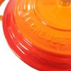 LE CREUSET Кастрюля Кокот Круглая Оранжевая 09 Le Creuset/Двуручная 21177-20см (Серебряная ручка) [Элемент]