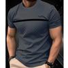 New Summer Men's Fashion T-shirt Personality Versatile Printed Men's T-shirt Top
