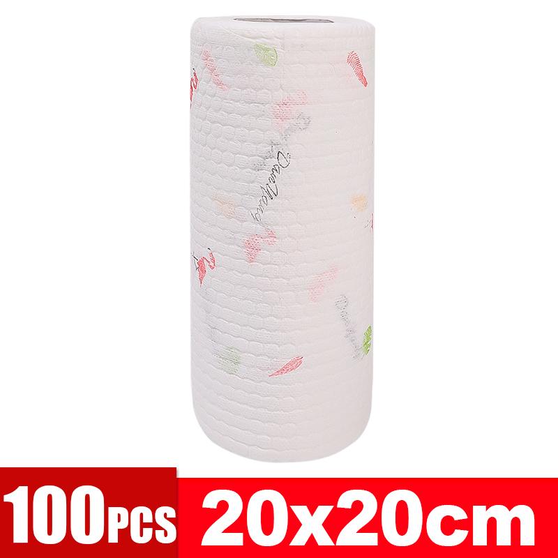 100/50 шт./рулон одноразовые тряпки нетканые кухонные полотенца для дома рулонные салфетки для уборки ленивая тряпка впитывающие полотенца чистящие салфетки