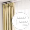 62KD White Double Curtain Rod Brackets Set of 8 Strong Wall Mount Drapery Holders