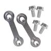 Pair Metal Silver Exhaust Muffler Dog Bone Nut Plate Fastener Hardware Kit for Motorcycle