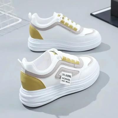 Модные спортивные кроссовки с круглым носком, белые, женская обувь на шнуровке, женские спортивные туфли, H Дизайнерская роскошная мода 2024, Скидки, Дешевые тренды
