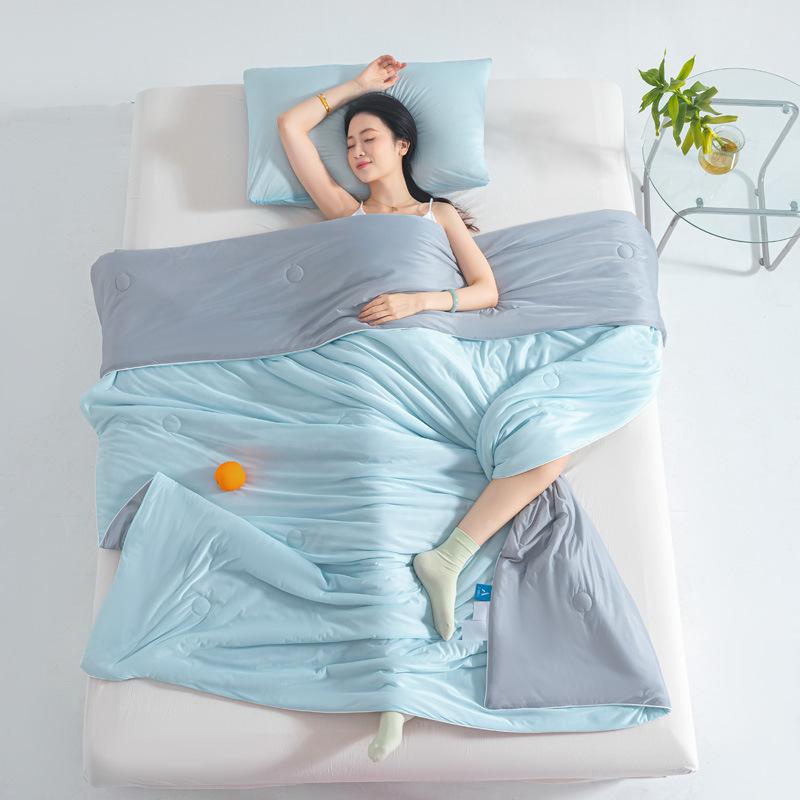Однокомпонентное летнее одеяло из ледяного шелка, замороженное кондиционерное тонкое одеяло, студенческое общежитие, одеяло для машинной стирки