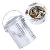 Simple Galvanized Iron Ashtray with Lid for Home Office and Bedside Use Stylish Desktop Trash Bin Ash Holder Practical