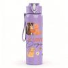 1PC Love Dog Cat Sticker Pack 750ml Color Plastic Sports Water Bottle Leakproof Flip Straw Lid Suitable for Sports Office Home Use