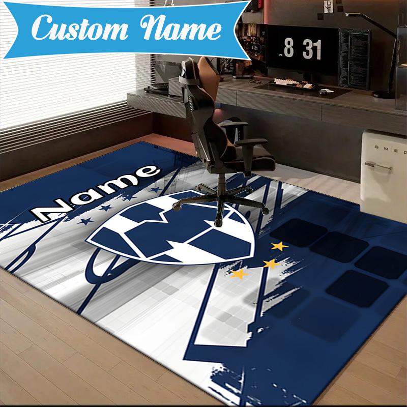 Custom Name Team Spirit Unity Monterrey Rug Game Carpet, Floor Mat for Bedroom Living Room Entryway Rug, Home Decor Idea Gift for Christmas birthday
