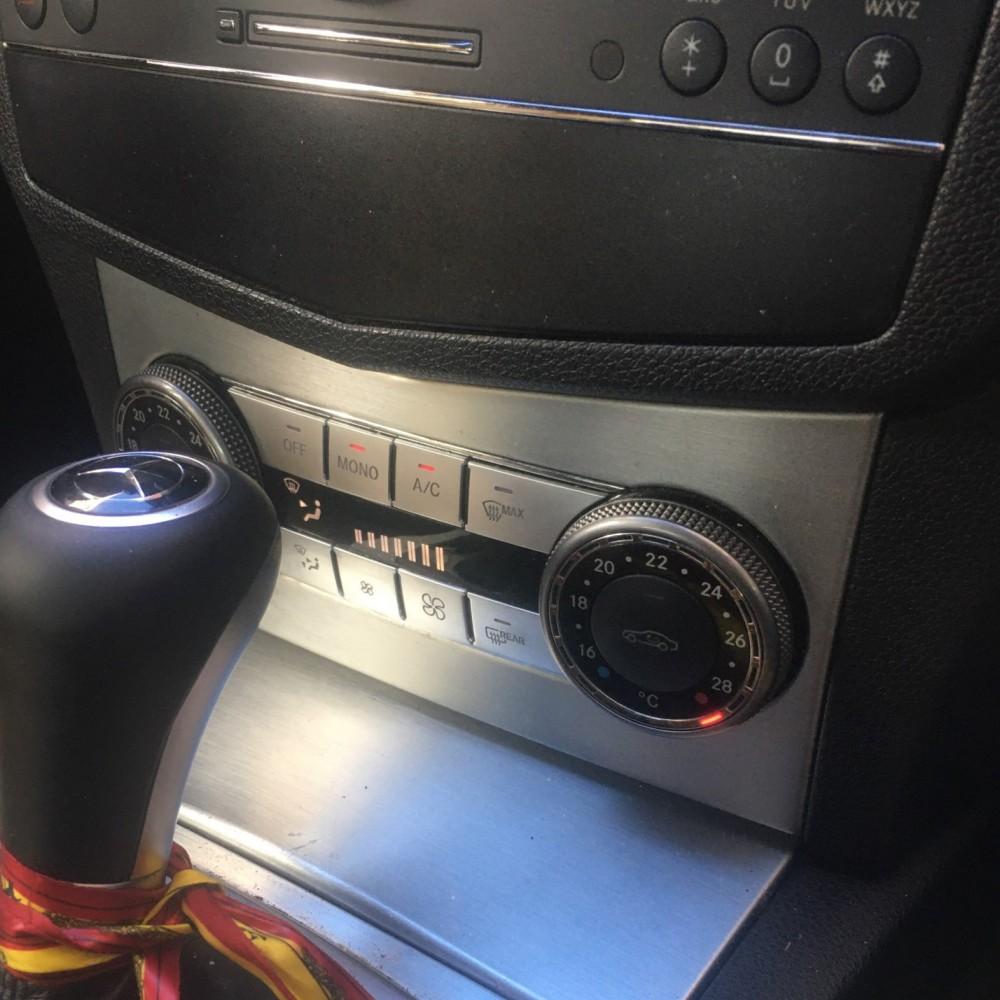 Автомобильная консоль AC Кондиционер АВТО Кнопки регулировки громкости Блестки Наклейки Накладка для Mercedes Benz CE CLS GLK Class W204 W212