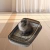 Кошачий туалет для котят, лоток для кошек, товары для питомцев, высокие бортики, большой, туалет для котят, туалет, открытый верх