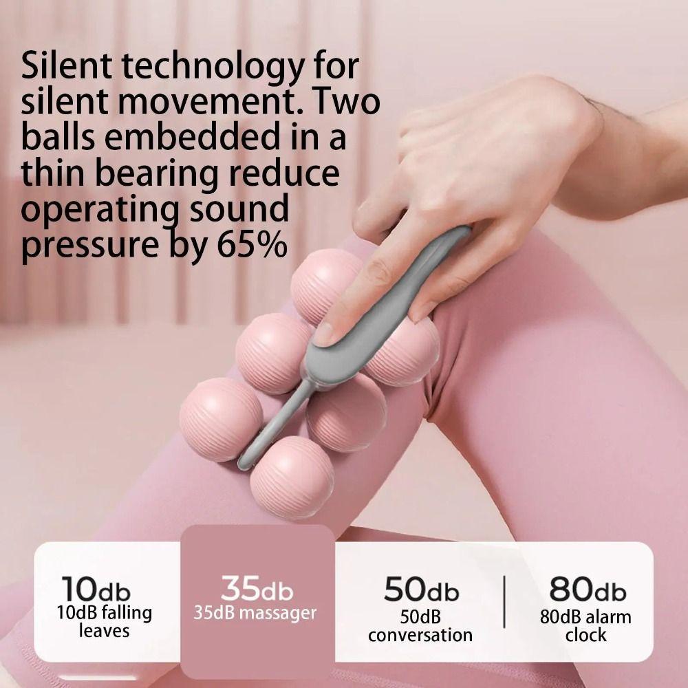 Quiet Neck Massager Roller Portable Cervical Spine Massager Manual Muscle Rolling Ball Body