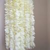 10 To 20PCS Artificial Wisteria Flower Vine Hanging Garden Decor Wedding Archway Privacy Fence Milk White Plant Wisteria Vine