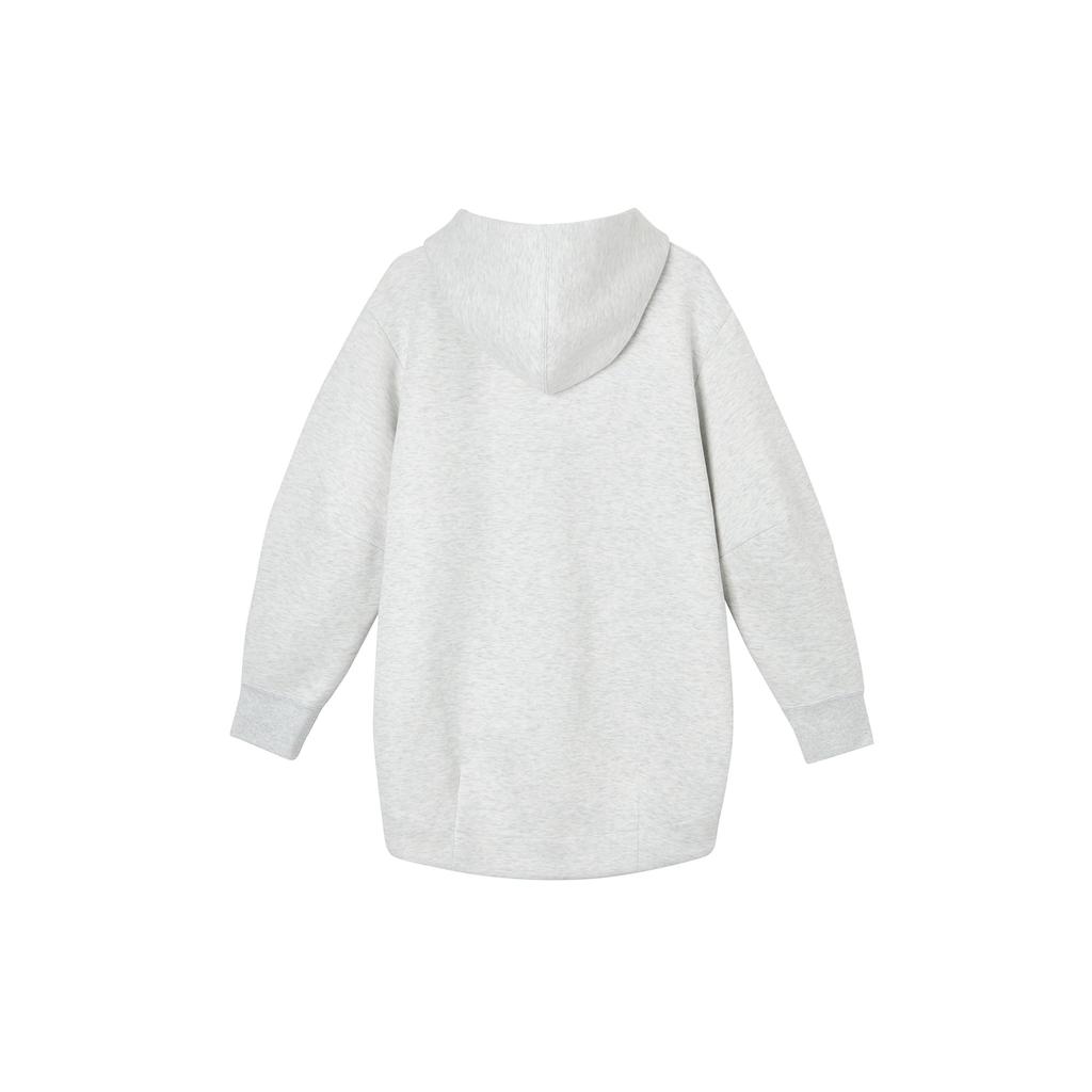 Nike Loose-Fit Solid Color Zip-Up Hooded Jacket Women Jackets Light-Grey FB8244-013