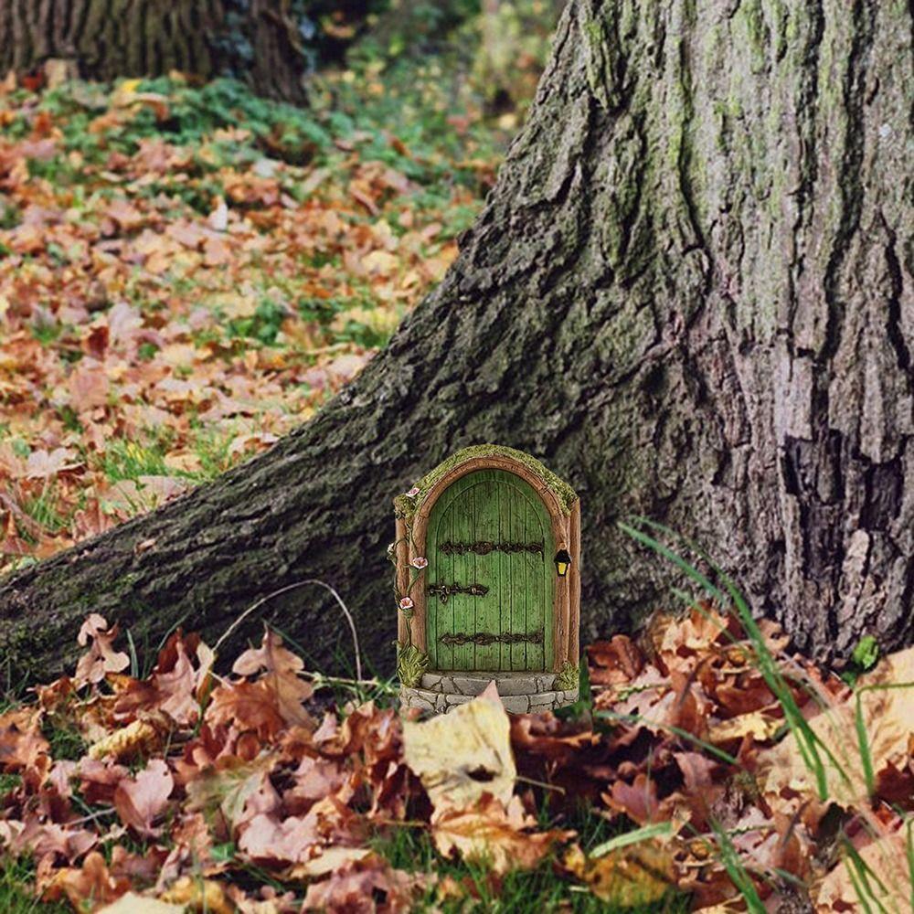 Sculpture Figurines Wooden Decoration Ornaments Courtyard Tree Decoration Fairy Tale Fairy Gate