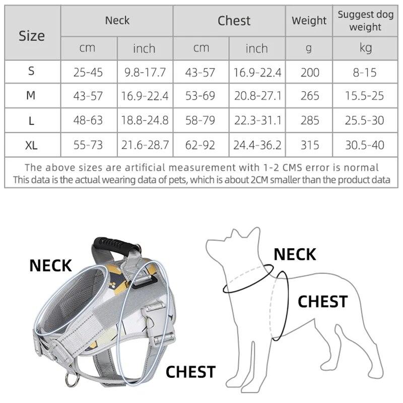 Шлейка для домашних животных для средних и больших собак, регулируемый нагрудный ремень, светоотражающие шлейки для собак, жилет для тренировок на открытом воздухе, товары для собак