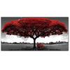 Абстрактное красное дерево, холст, картины, пейзаж, настенные художественные плакаты и принты, деревья, картины современного искусства, украшение стены дома, фон, украшение стены