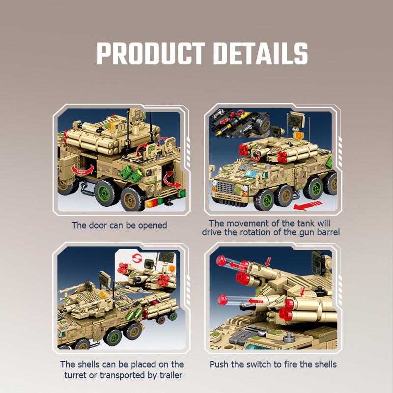 765 шт. зенитно-артиллерийская сборка транспортных средств строительные блоки MOC военная серия модель автомобиля кирпичи игрушки подарки на день рождения