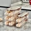 Compact Refrigerator Door Egg Storage Box - Anti-Fall, Dispenser & Holder for Kitchen 