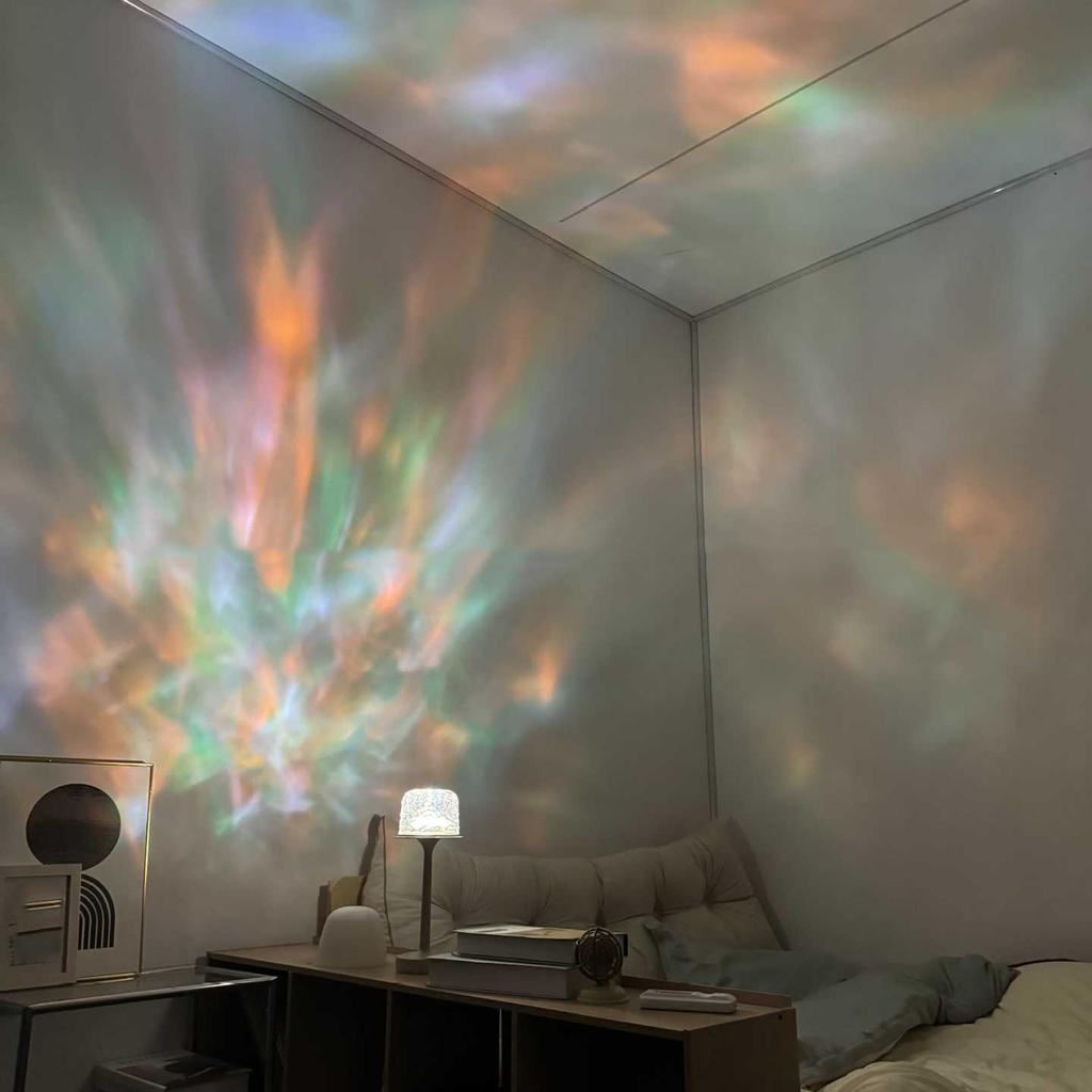 Светильник для душа AquaSpa - Лампа для ванной комнаты с 16-цветным океаническим проектором, Перезаряжаемый светильник для душа с и пультом дистанционного управления, Беспроводной светильник для