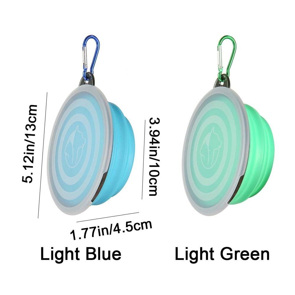 Silicone Collapsible Dog Bowl Large Capacity with Cover and Hook Dog Food Water Basin Space Saving Pet Water Food Dish